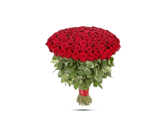 100 red rose bunch